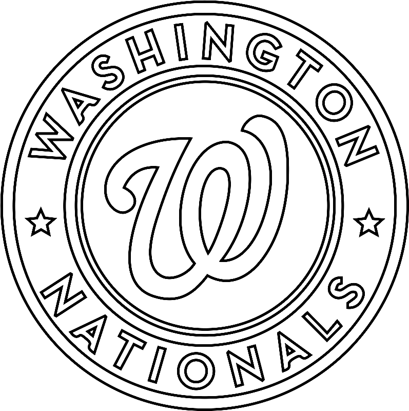 Раскраска Логотип Вашингтон Нэшнлз