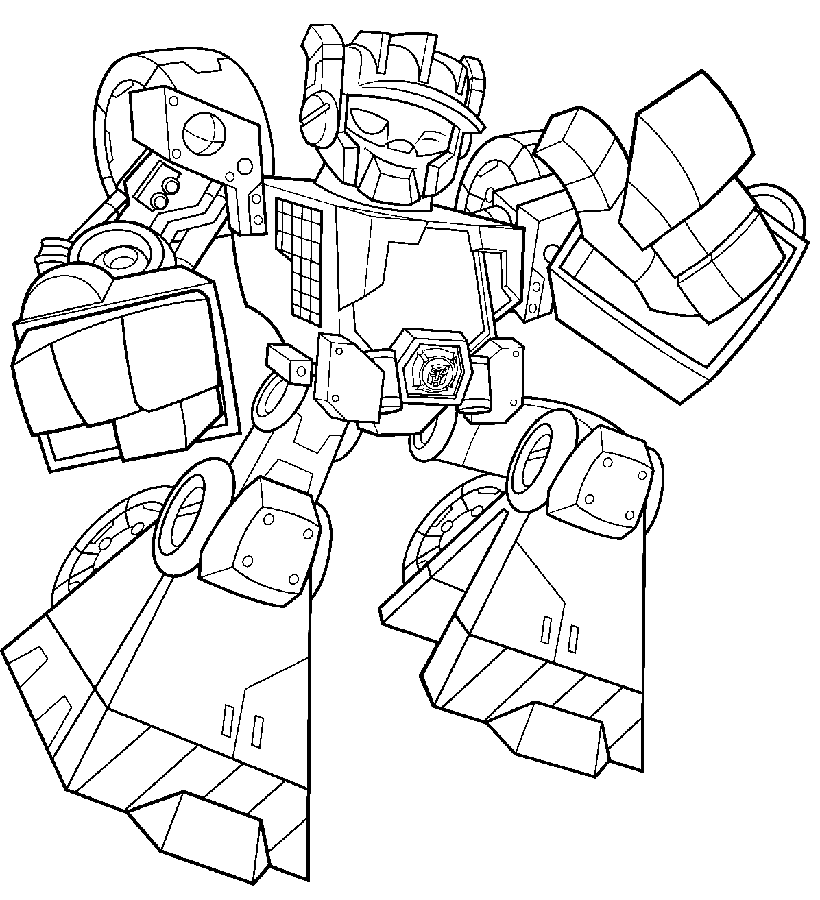 Wedge from Transformers Rescue Bots Academy Coloring Page
