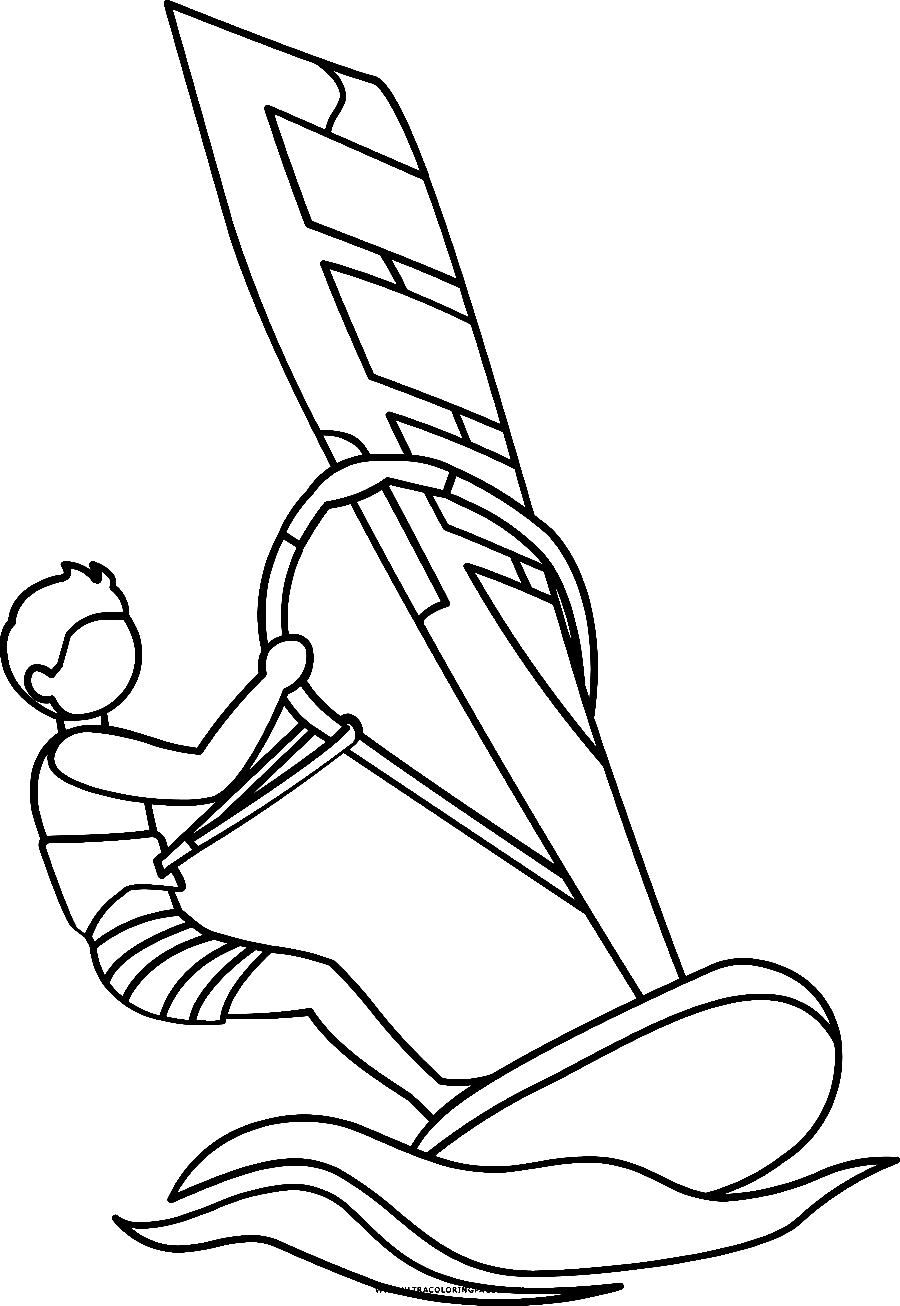 Виндсерфинг для печати из парусного спорта