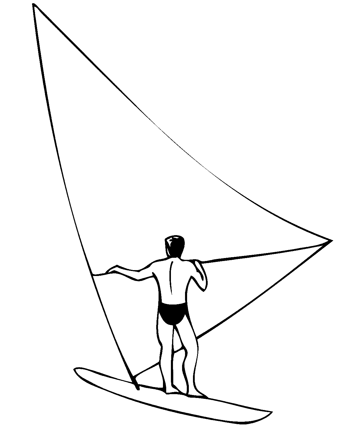 Windsurf Coloring Page