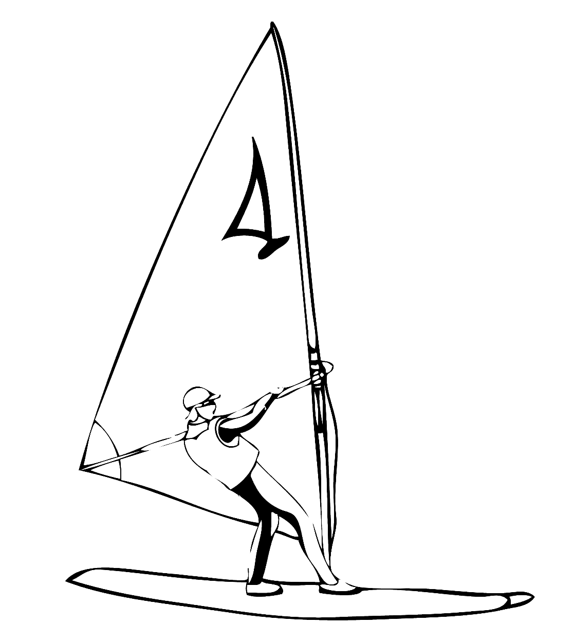 Windsurfer Coloring Page