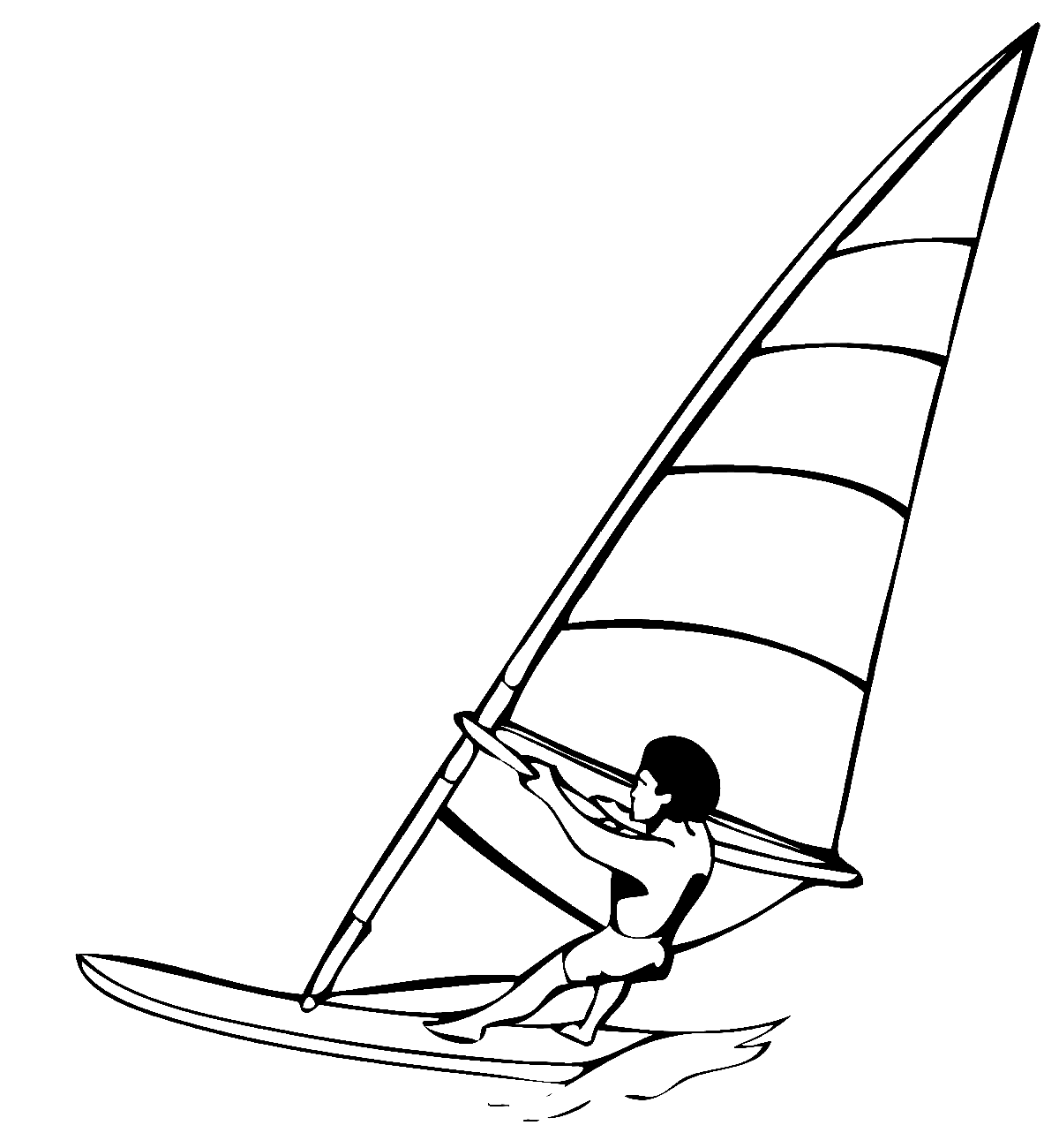 Windsurfing Coloring Page