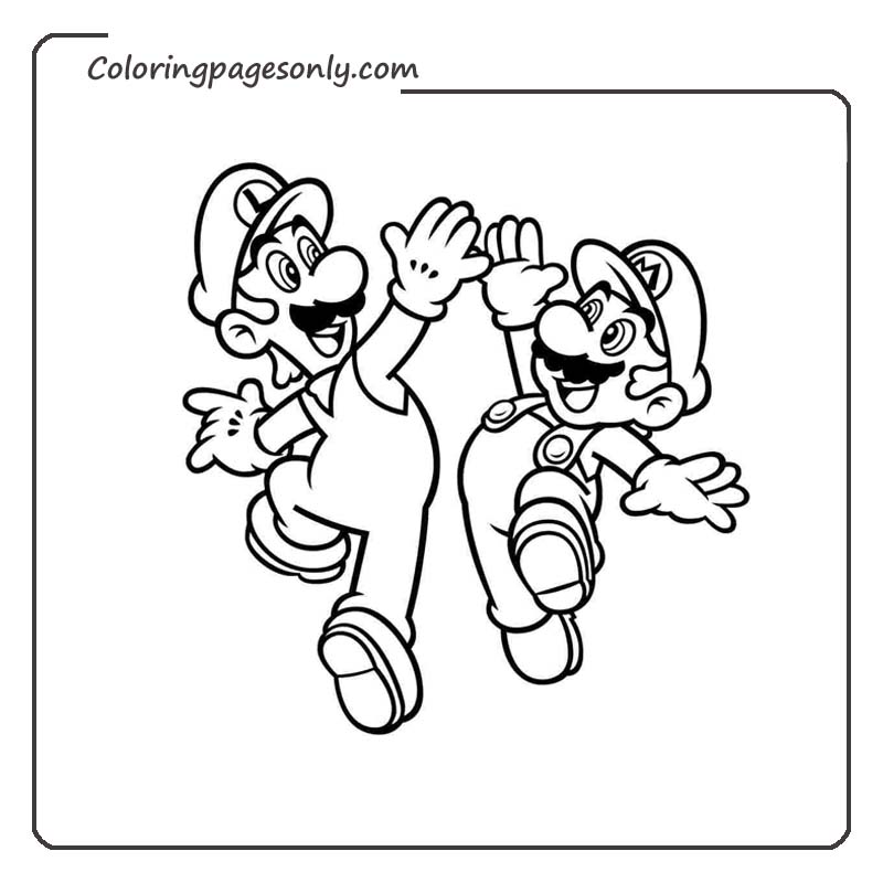 Mario And Luigi are high-five
