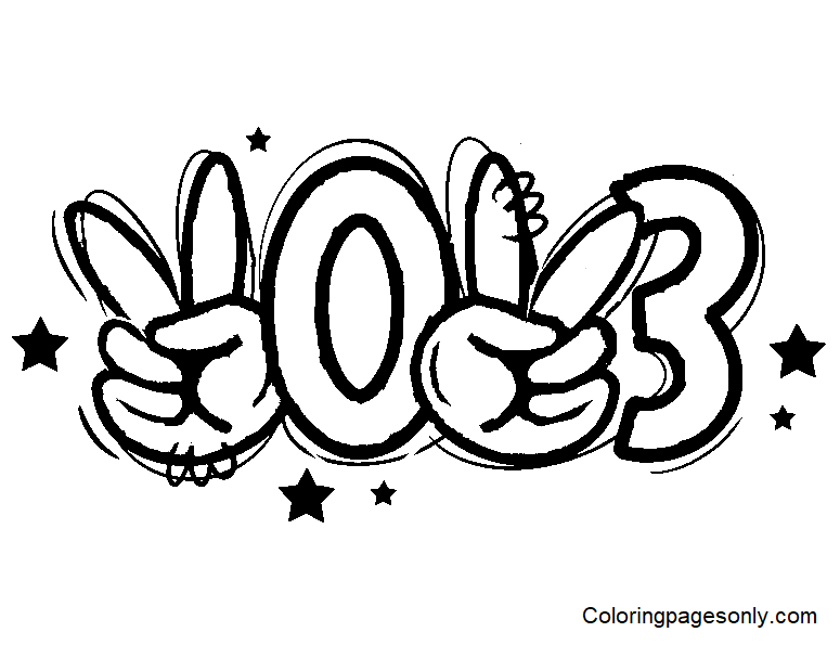 Happy New Year 2023 Coloring Pages - Free Printable Coloring Pages