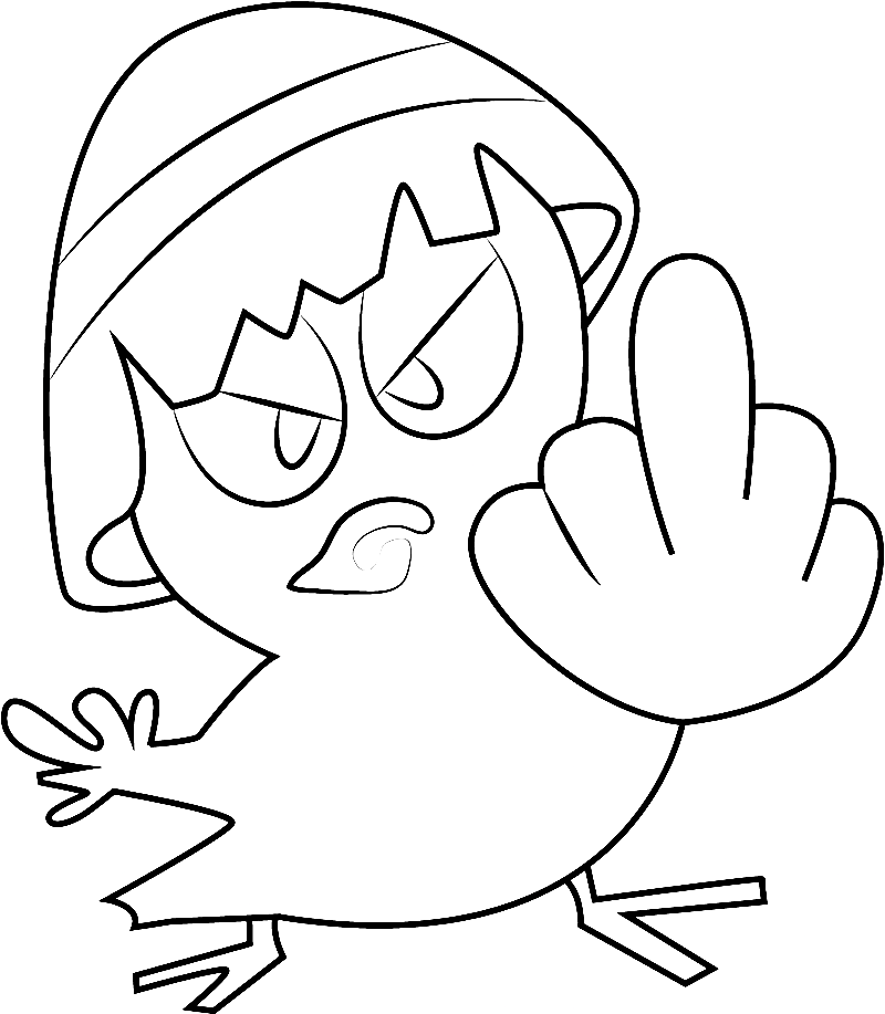 Angry Calimero Coloring Pages