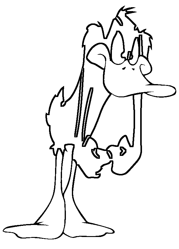 Angry Daffy Coloring Page