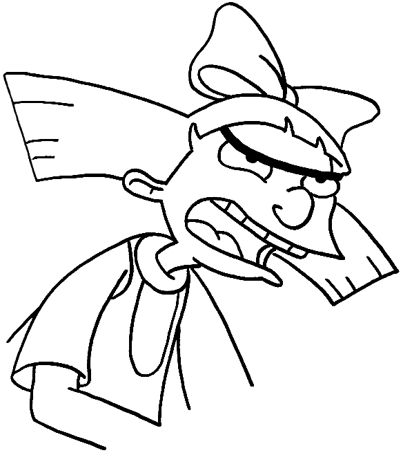 Angry Helga Coloring Page