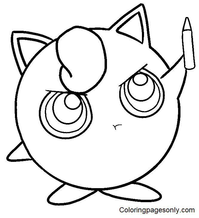 Angry Jigglypuff Pokemon Coloring Pages