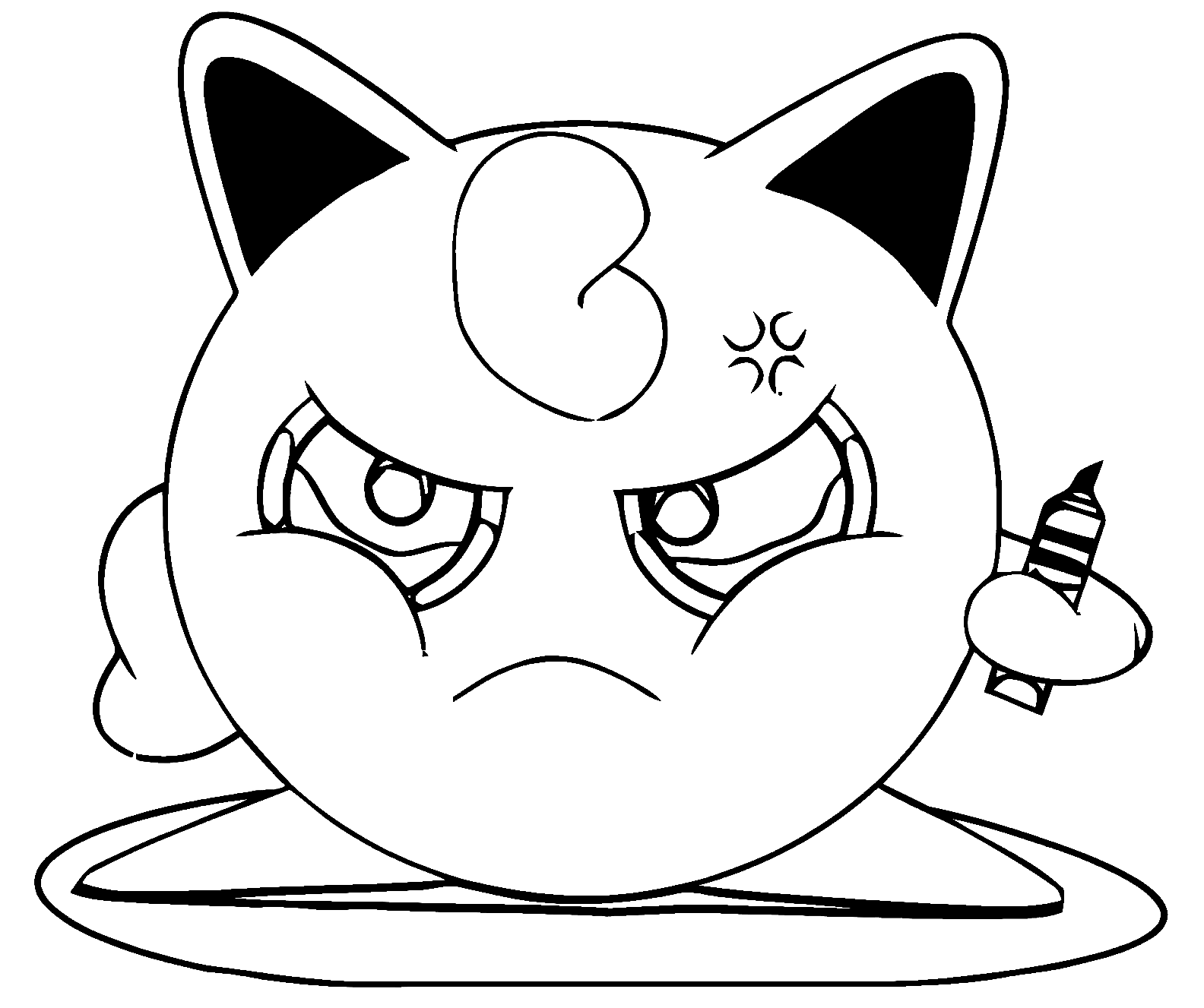 Angry Jigglypuff Coloring Page