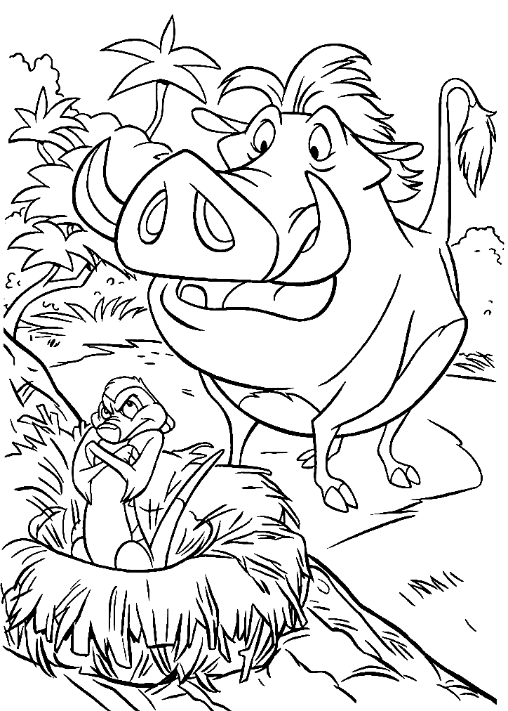 Angry Timon And Pumbaa from Timon and Pumbaa