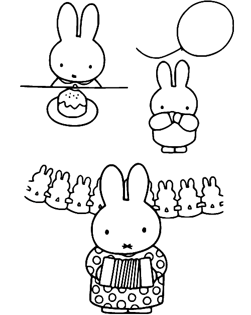 Aunt Alice Playing Accordion Coloring Pages