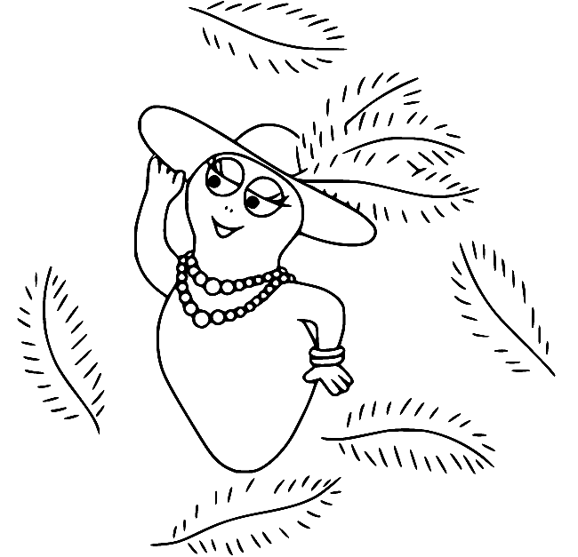 Barbabelle in a Beautiful Hat Coloring Page