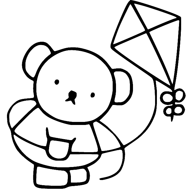 《米菲》中的鲍里斯熊放风筝