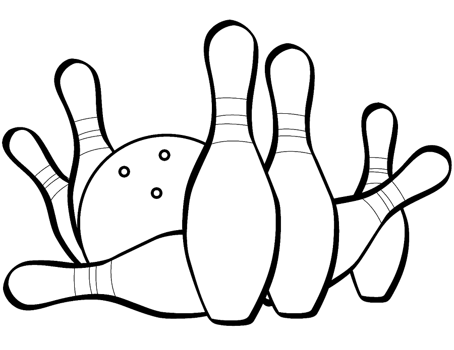 Bowling Pins and Ball from Bowling