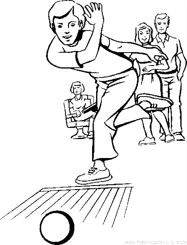 Garçon jouant au bowling de Bowling