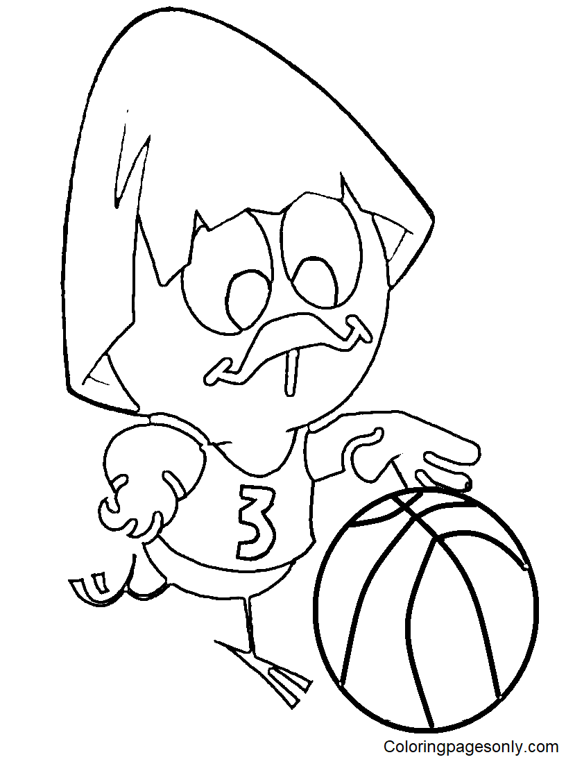Calimero jogando basquete de Calimero