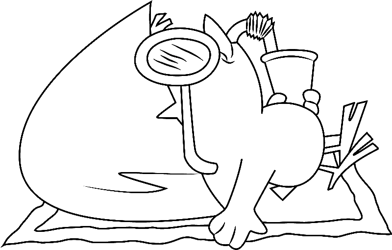 Calimero Relaxing Coloring Page