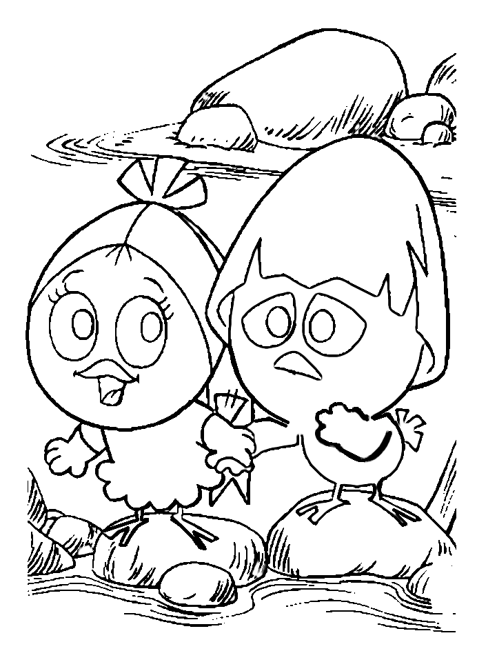 Calimero with Priscilla Coloring Pages