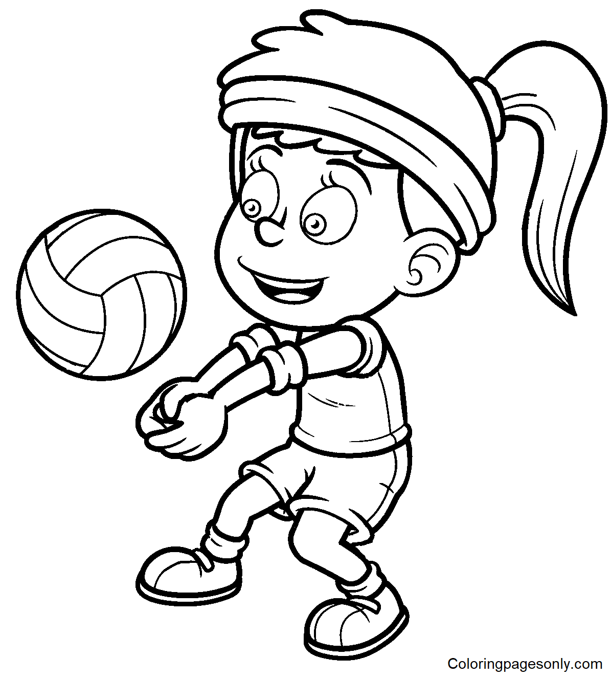 Volley-ball de dessin animé du volley-ball