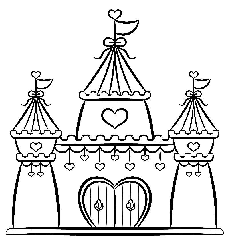 Castle Free Printable Coloring Pages