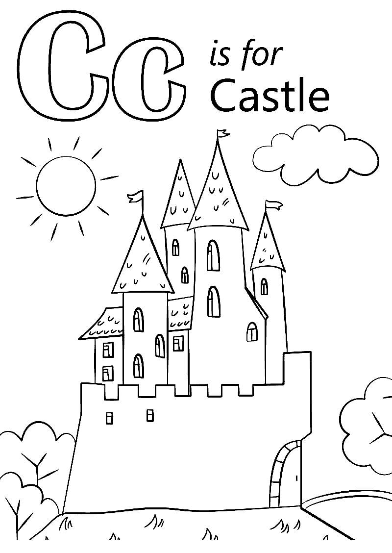 Castle-Buchstabe C aus Buchstabe C