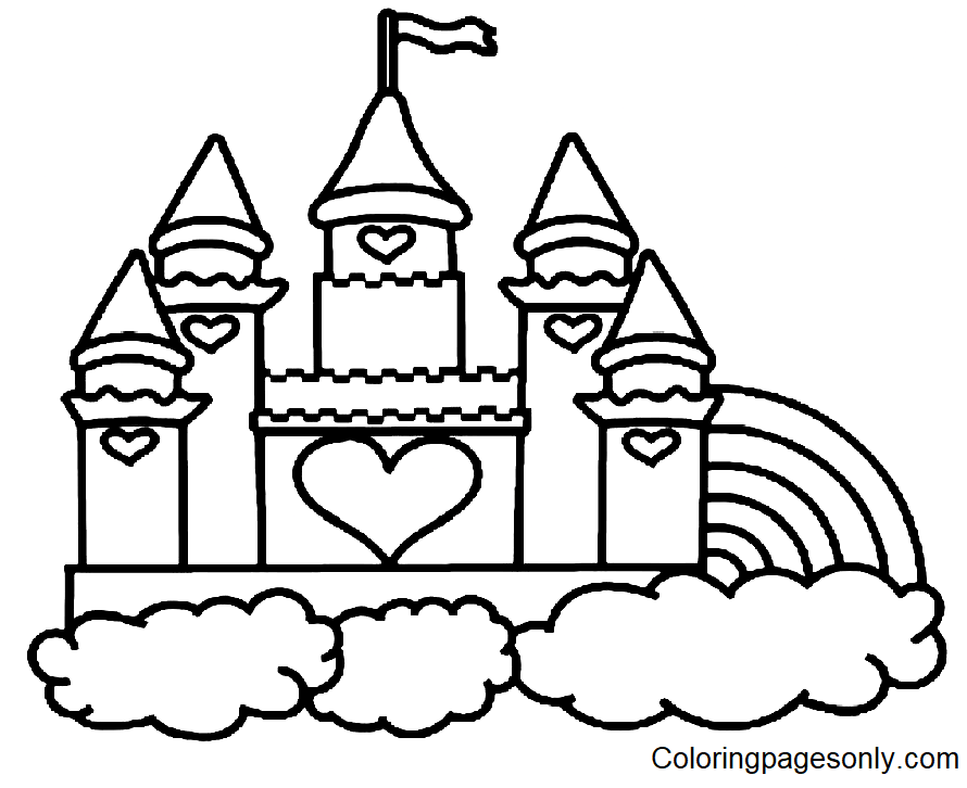 Castle for Kids Coloring Page