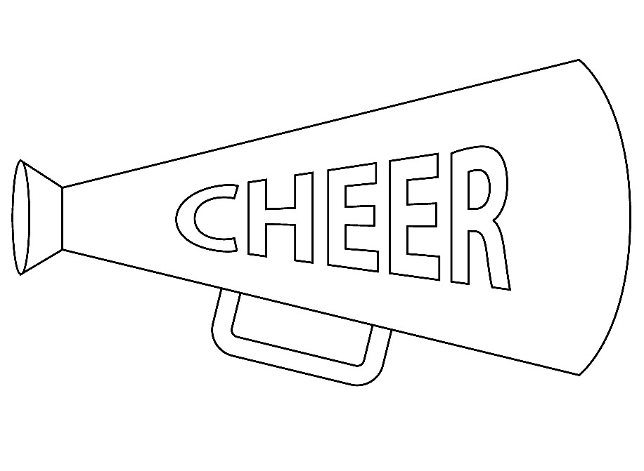 Cheer Megaphone Coloring Page