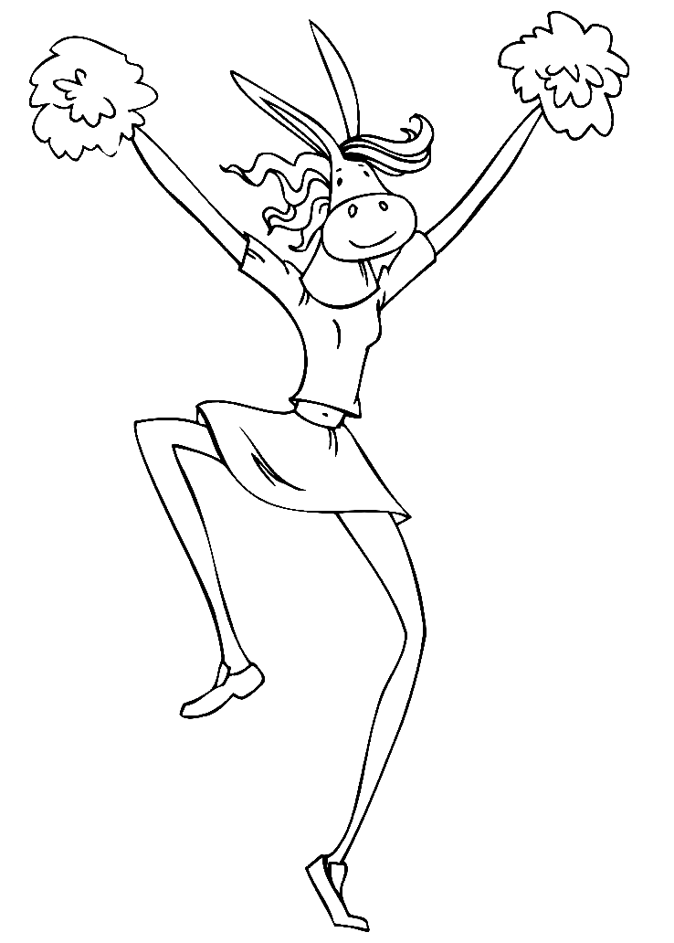 Cheerleader Free Coloring Pages