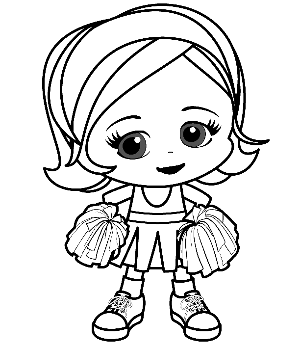 Cheerleading Kid Coloring Pages