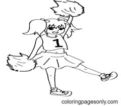 Cheerleading Coloring Page