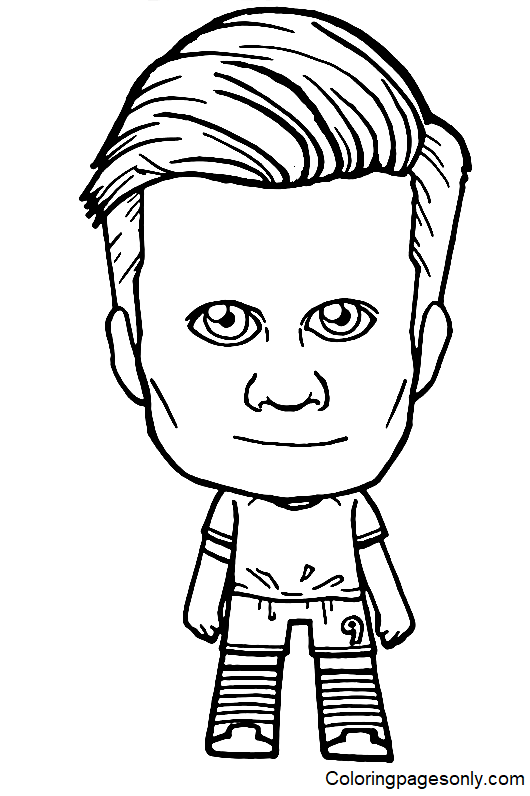 Chibi Erling Haaland Coloring Page
