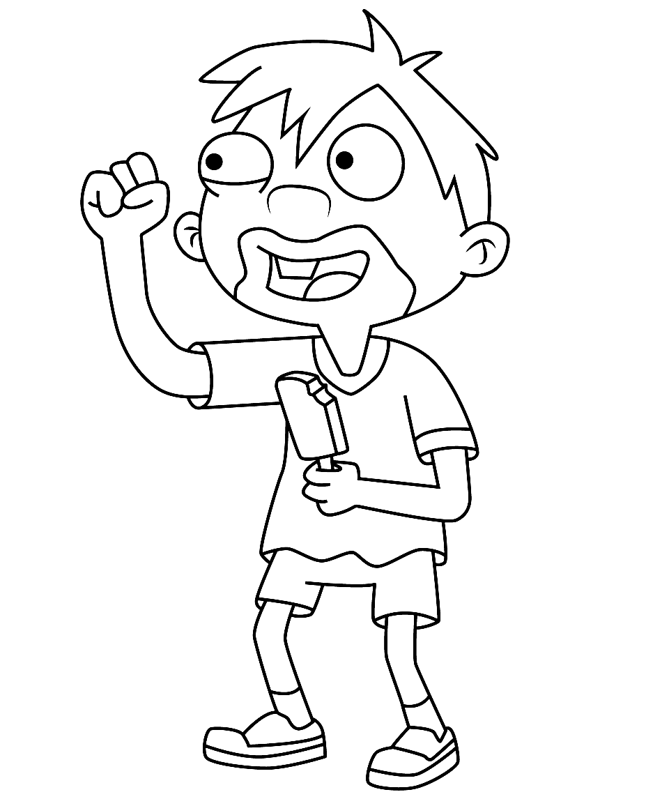 Chocolate Boy Hey Arnold! Coloring Page