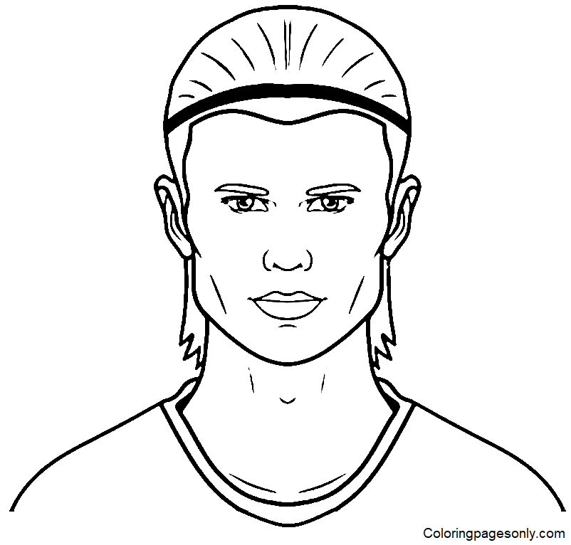 Club Manchester City Erling Haaland Coloring Page