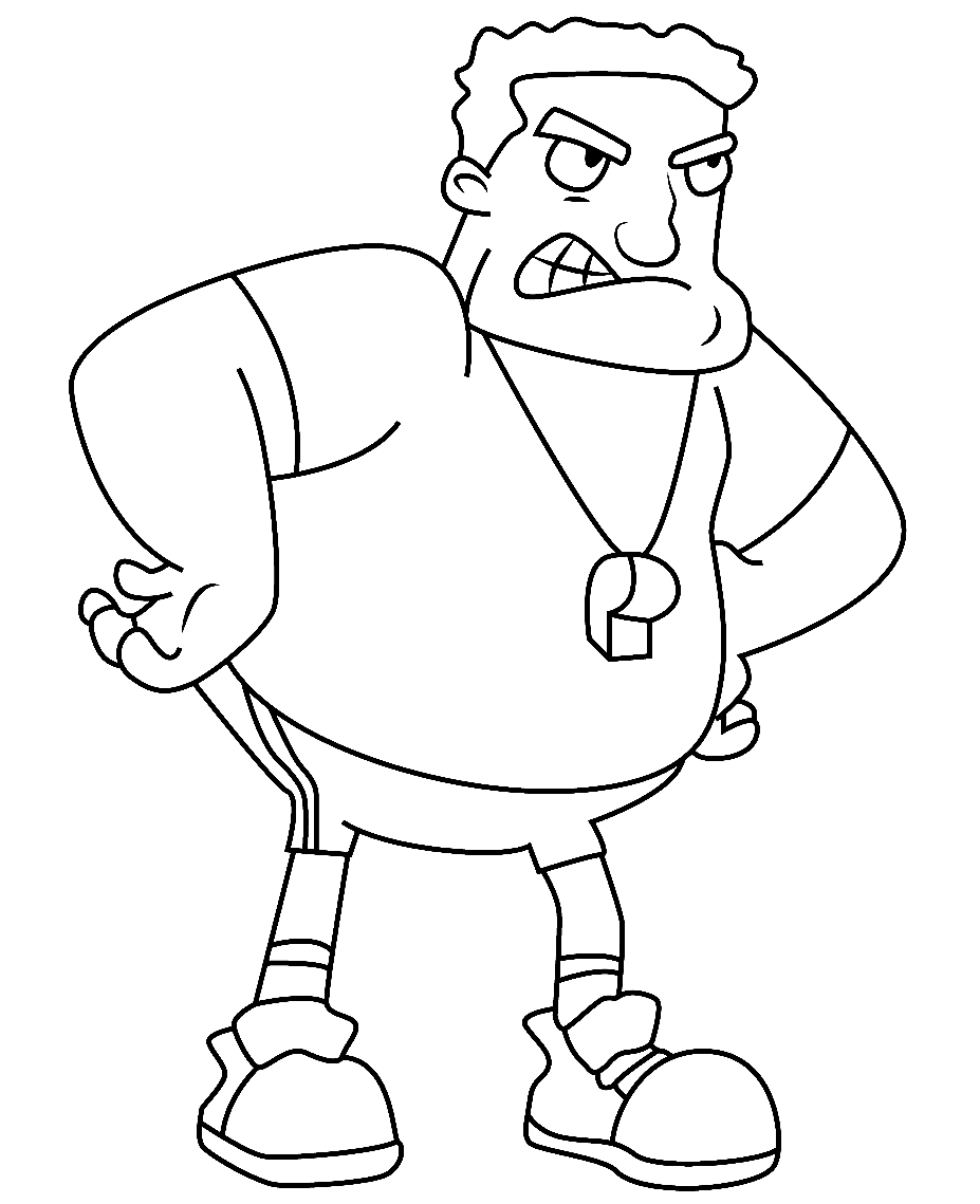 Coach Wittenberg Hey Arnold! Coloring Page