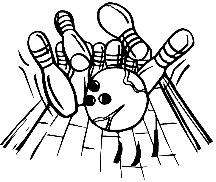 Cool Bowling Coloring Page