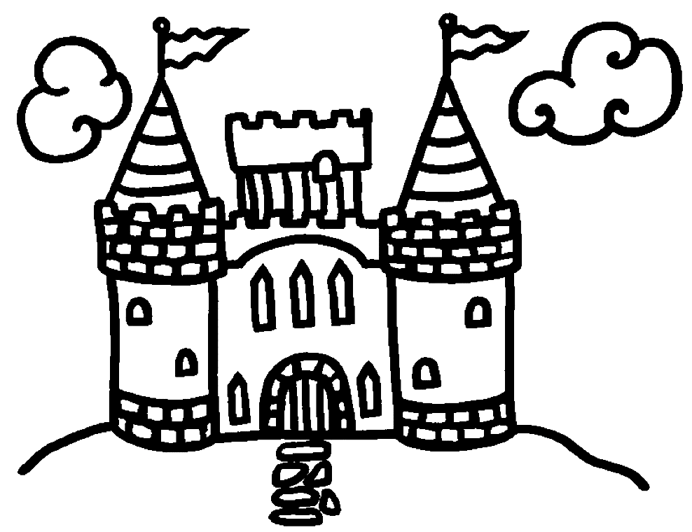 Cute Castle Coloring Page