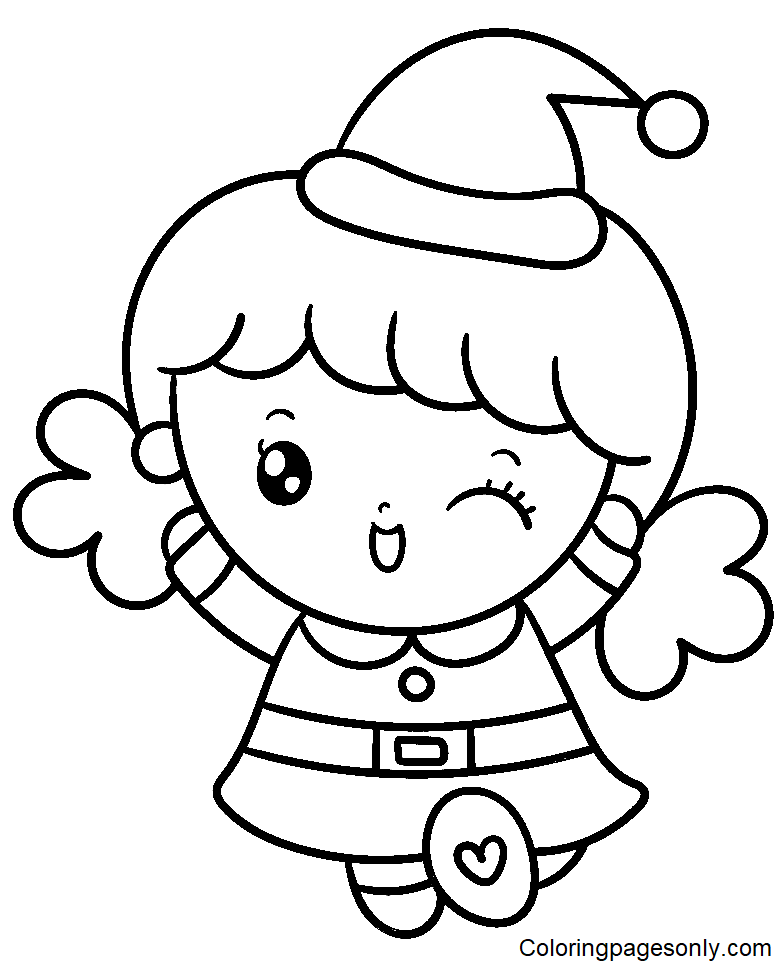 Süßes Weihnachtsmann-Mädchen von Cute Christmas