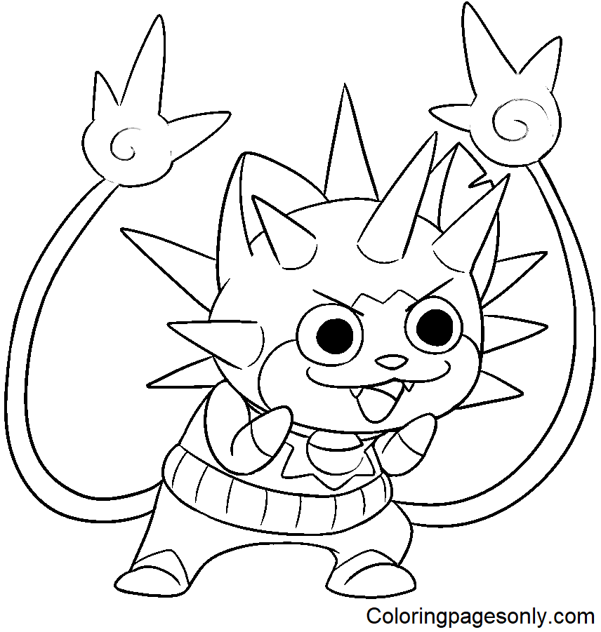 Cute Thornyan Coloring Page