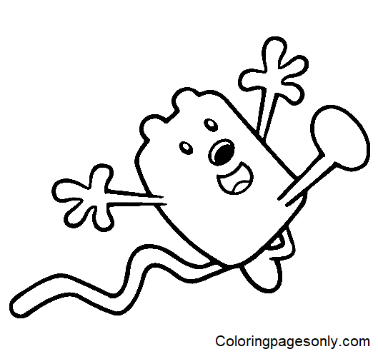 Cute Wubbzy for Kids Coloring Page