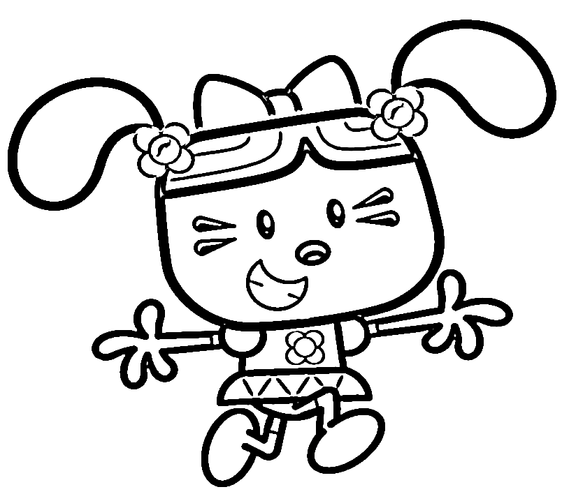 Daizy from Wow Wow Wubbzy Coloring Page