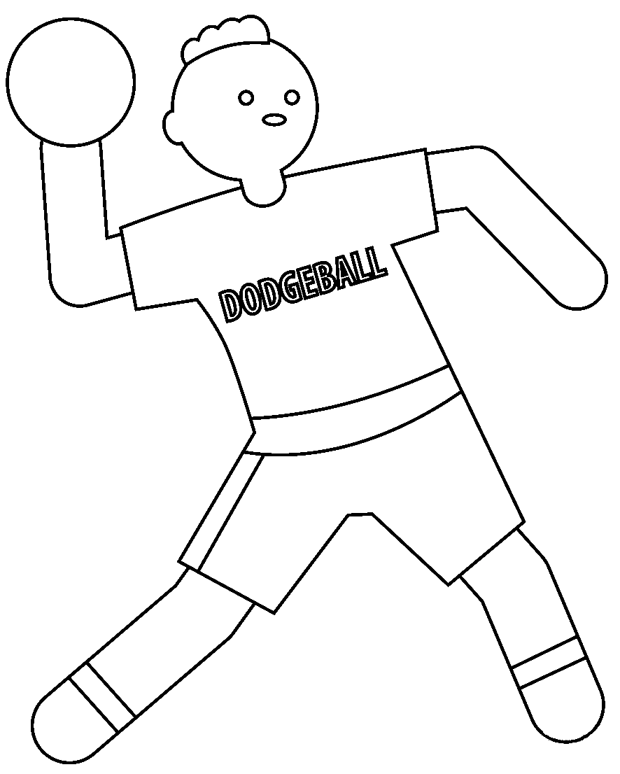 Pagina da colorare di dodgeball