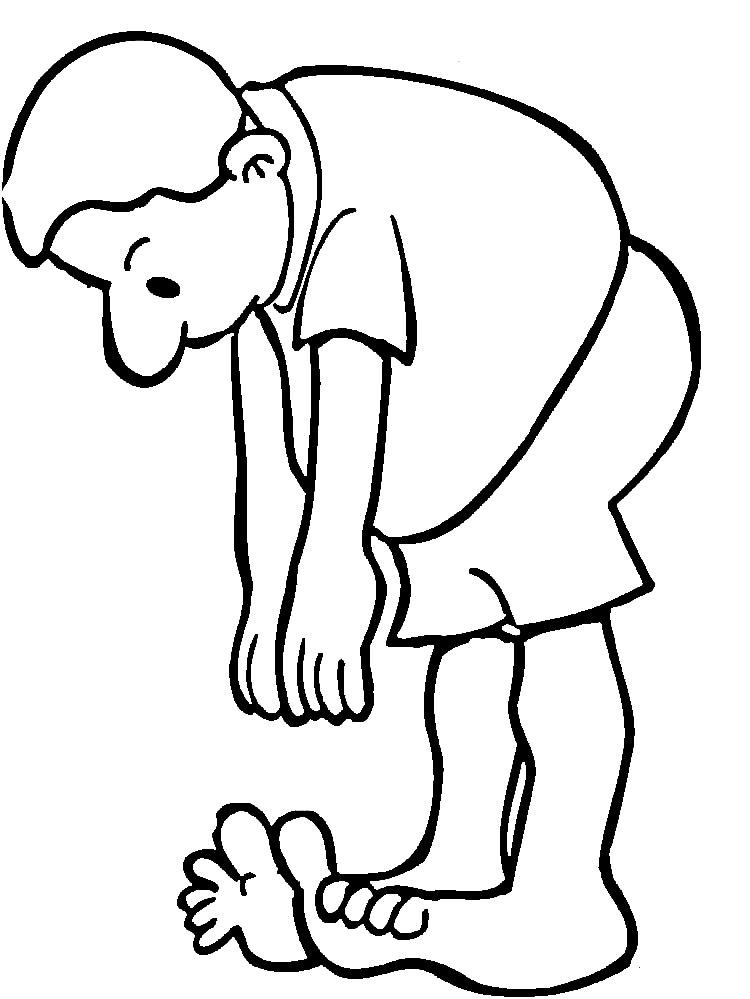 Doing Exercises Coloring Pages