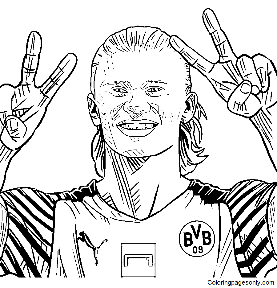 Erling Braut Haaland Coloring Pages