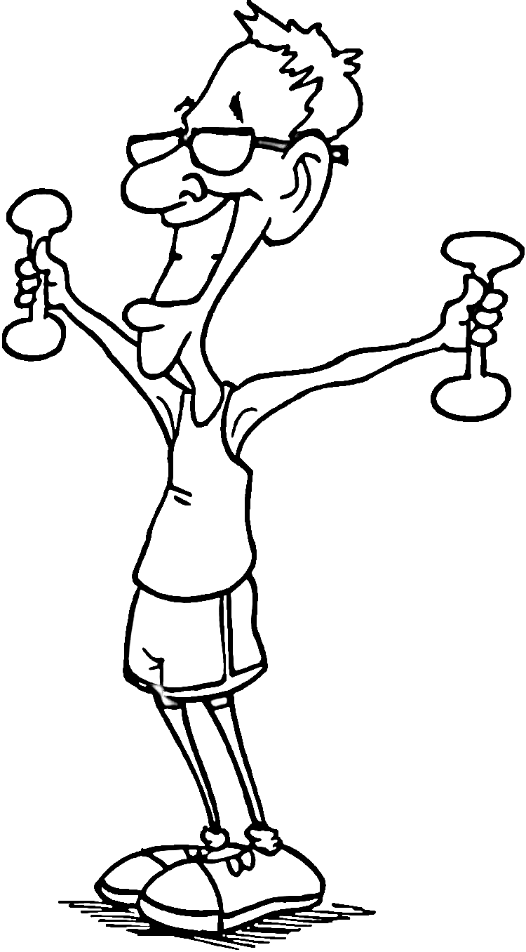 Exercise for Arms Coloring Page