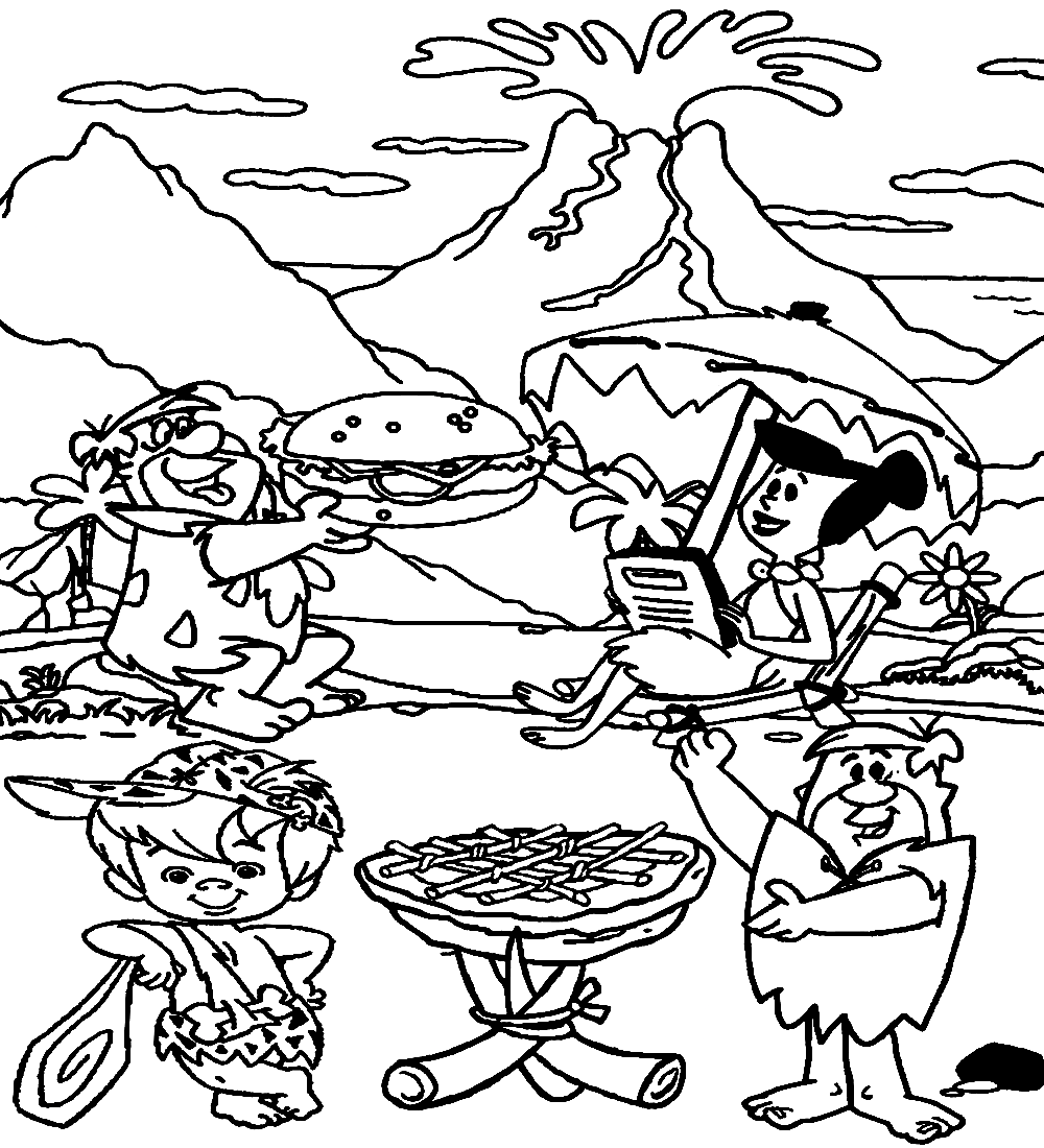 Barbecue per feste dei Flintstones dei Flintstones