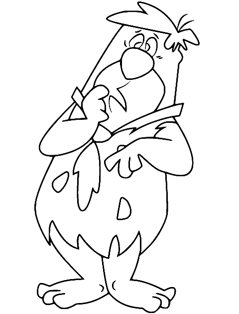 Fred Flintstone Surprised Coloring Page