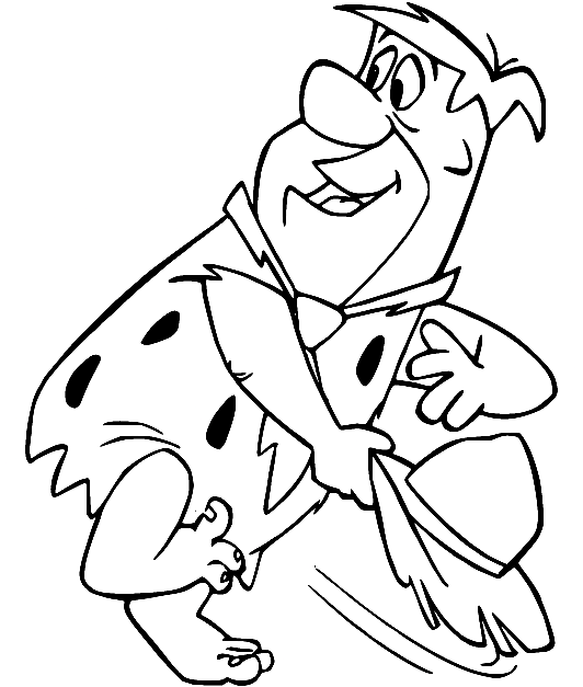 Fred Throwing a Hat Coloring Page