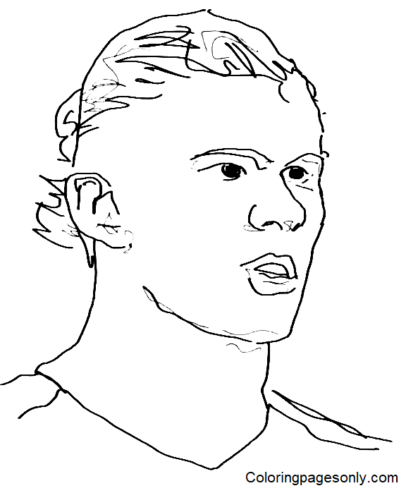 Cool Erling Haaland Coloring Page - Free Printable Coloring Pages