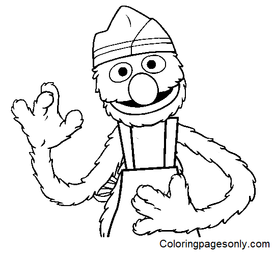 Free Grover Sesame Street Coloring Page
