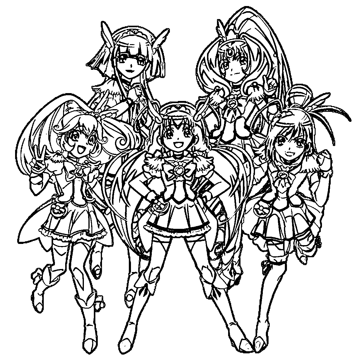 Free Printable Glitter Force Coloring Page